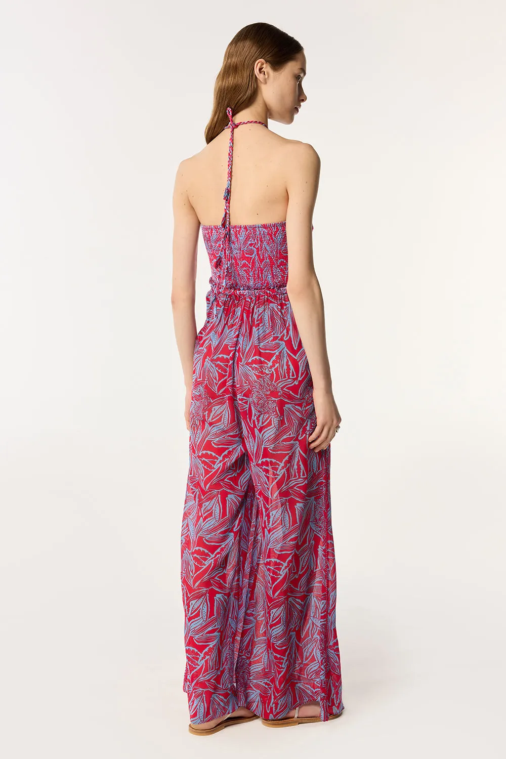 Long Jumpsuit Claudia - Pink Pop Tiger sold by Poupette St Barth product image thumbnail 4