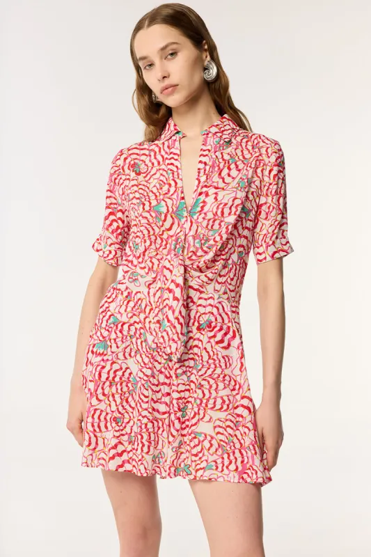 Short Jumpsuit Bettina - Pink Wings Flower sold by Poupette St Barth