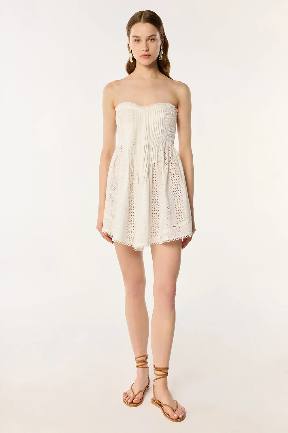Bandeau Dress Claire - Natural White sold by Poupette St Barth product image thumbnail 2