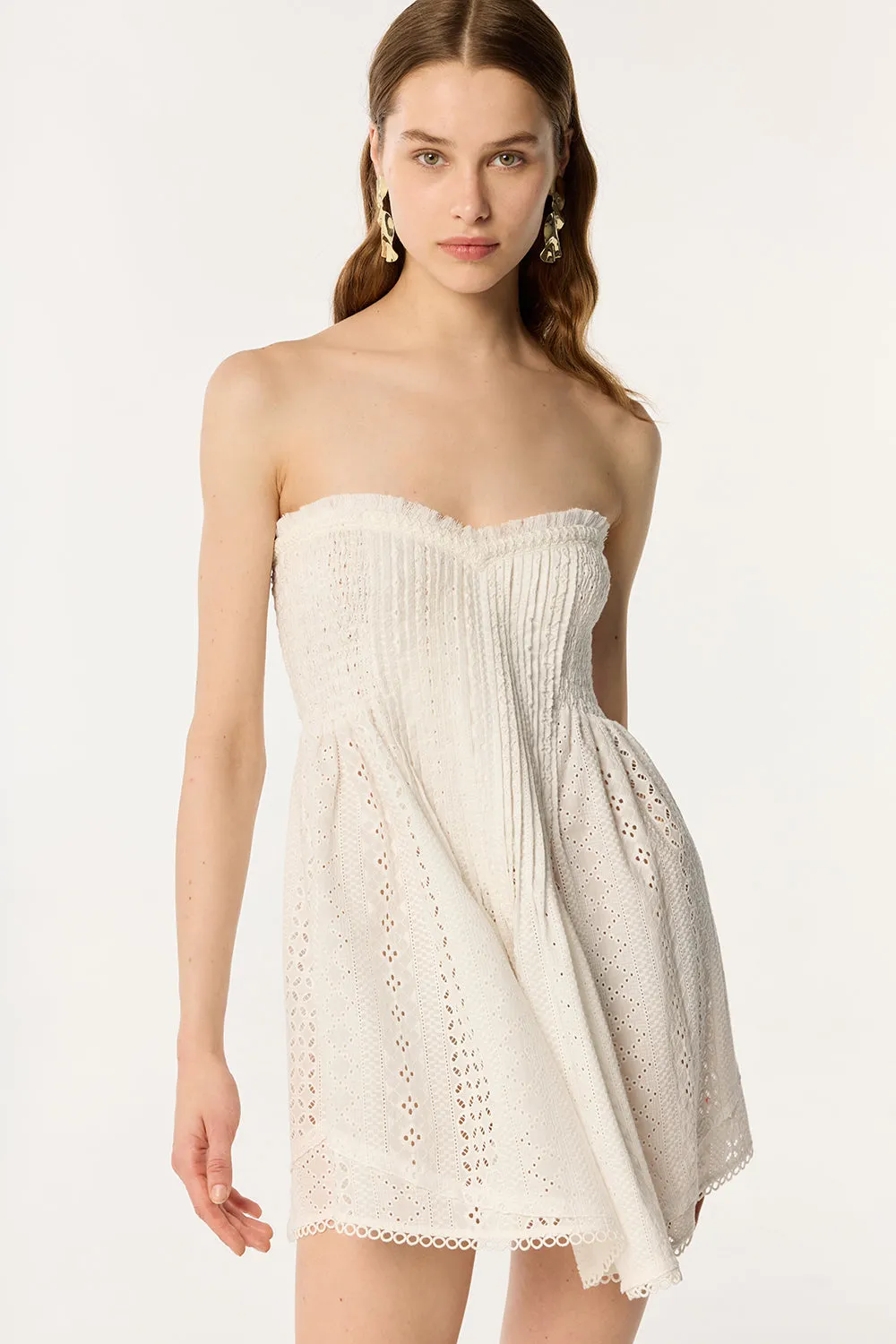 Bandeau Dress Claire - Natural White sold by Poupette St Barth