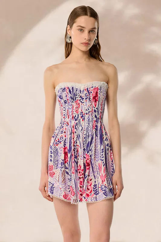 Bandeau Dress Claire - Lilac Plum sold by Poupette St Barth