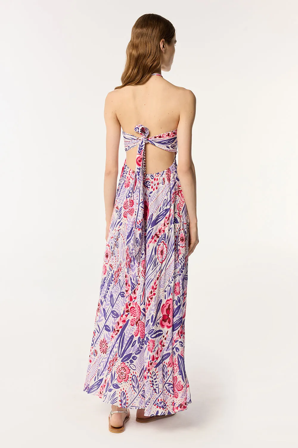 Long Dress Carla - Lilac Plum sold by Poupette St Barth product image thumbnail 3