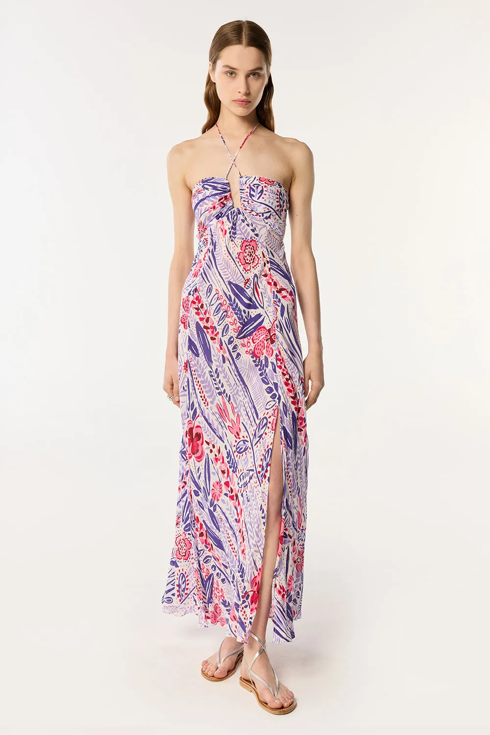 Long Dress Carla - Lilac Plum sold by Poupette St Barth