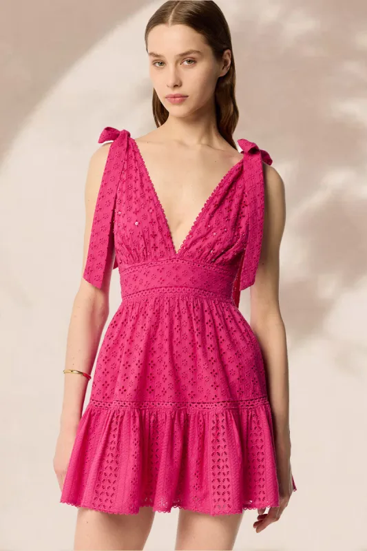 Mini Dress Cara - Fuchsia made by Poupette St Barth
