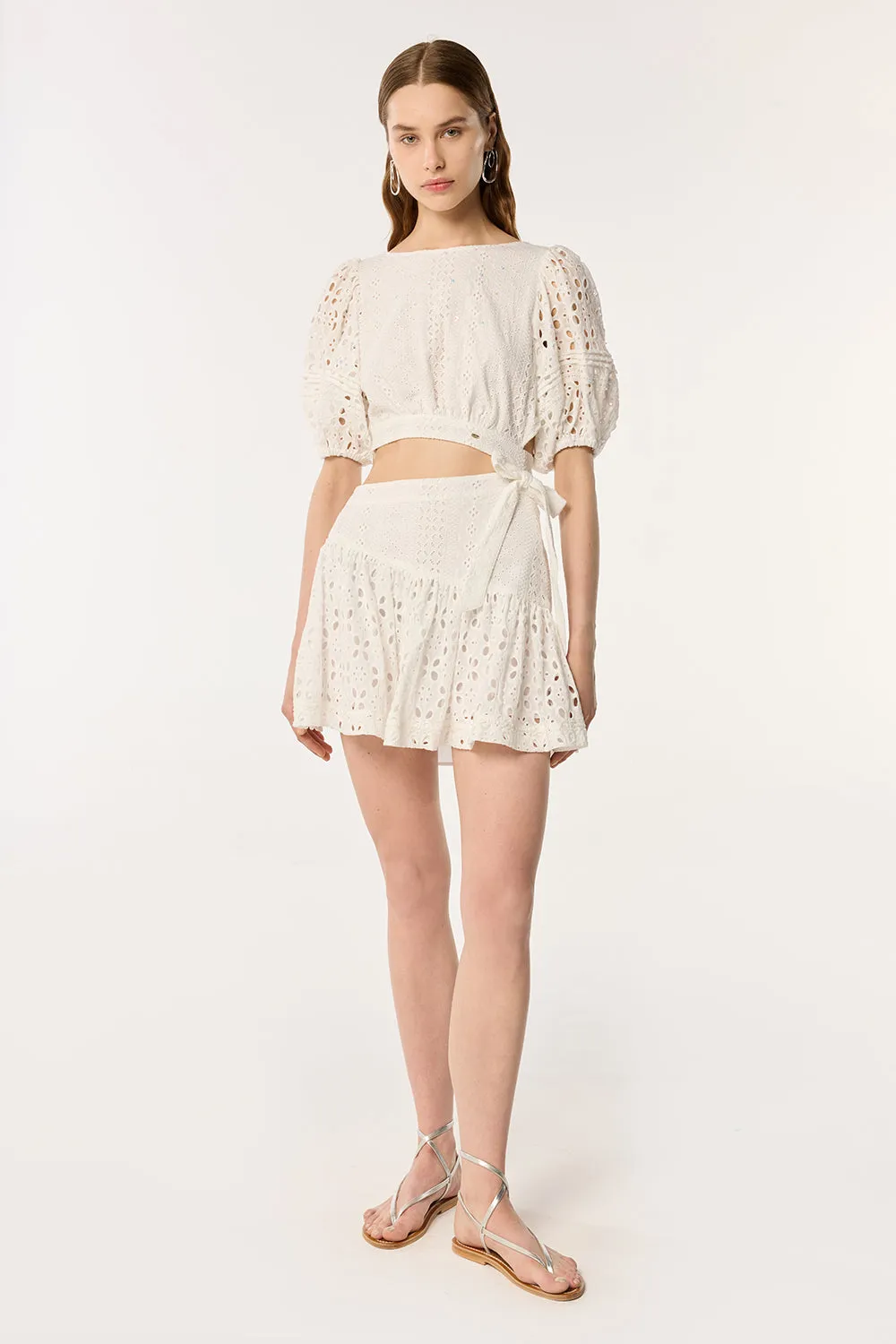 Mini Dress Chantal - Natural White sold by Poupette St Barth