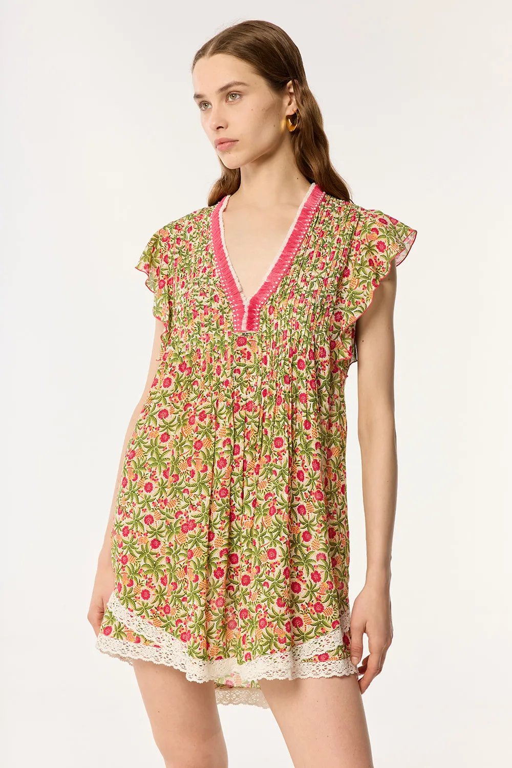 Mini Dress Sasha - Pink Honolulu sold by Poupette St Barth product image thumbnail 3