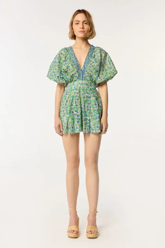 Short Jumpsuit Chantal - Blue Honolulu sold by Poupette St Barth