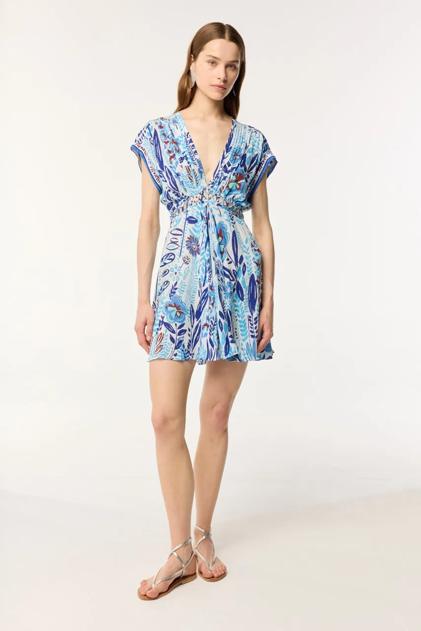 Mini Dress Cecile - Blue Plum sold by Poupette St Barth product image thumbnail 3
