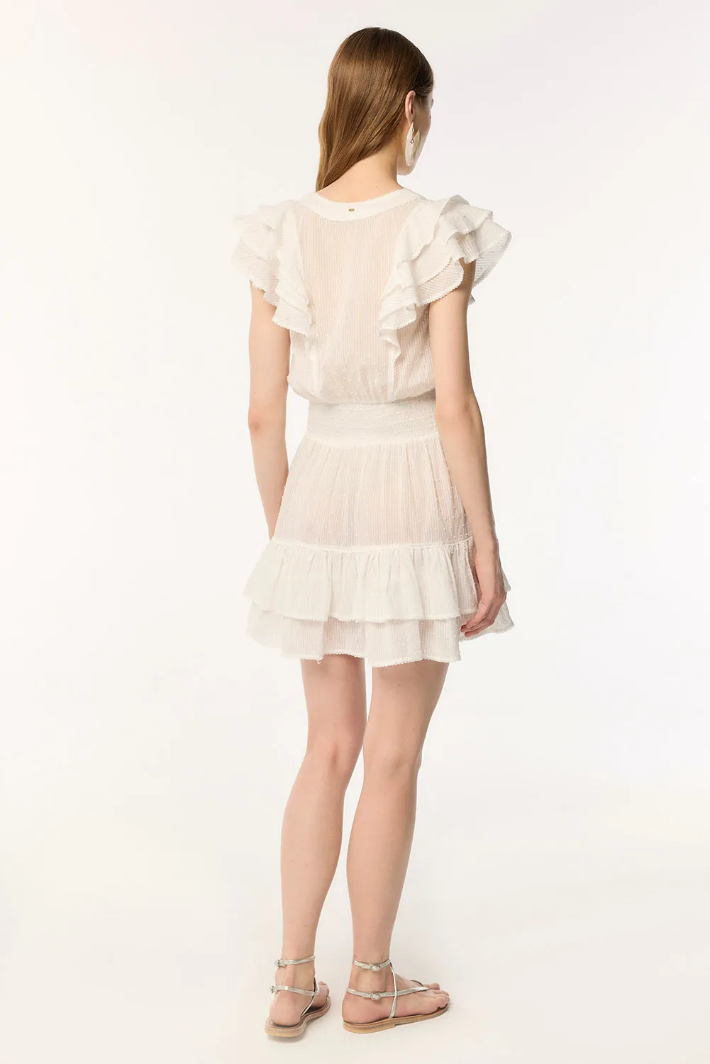 Mini Dress Camila - Natural White sold by Poupette St Barth product image thumbnail 3