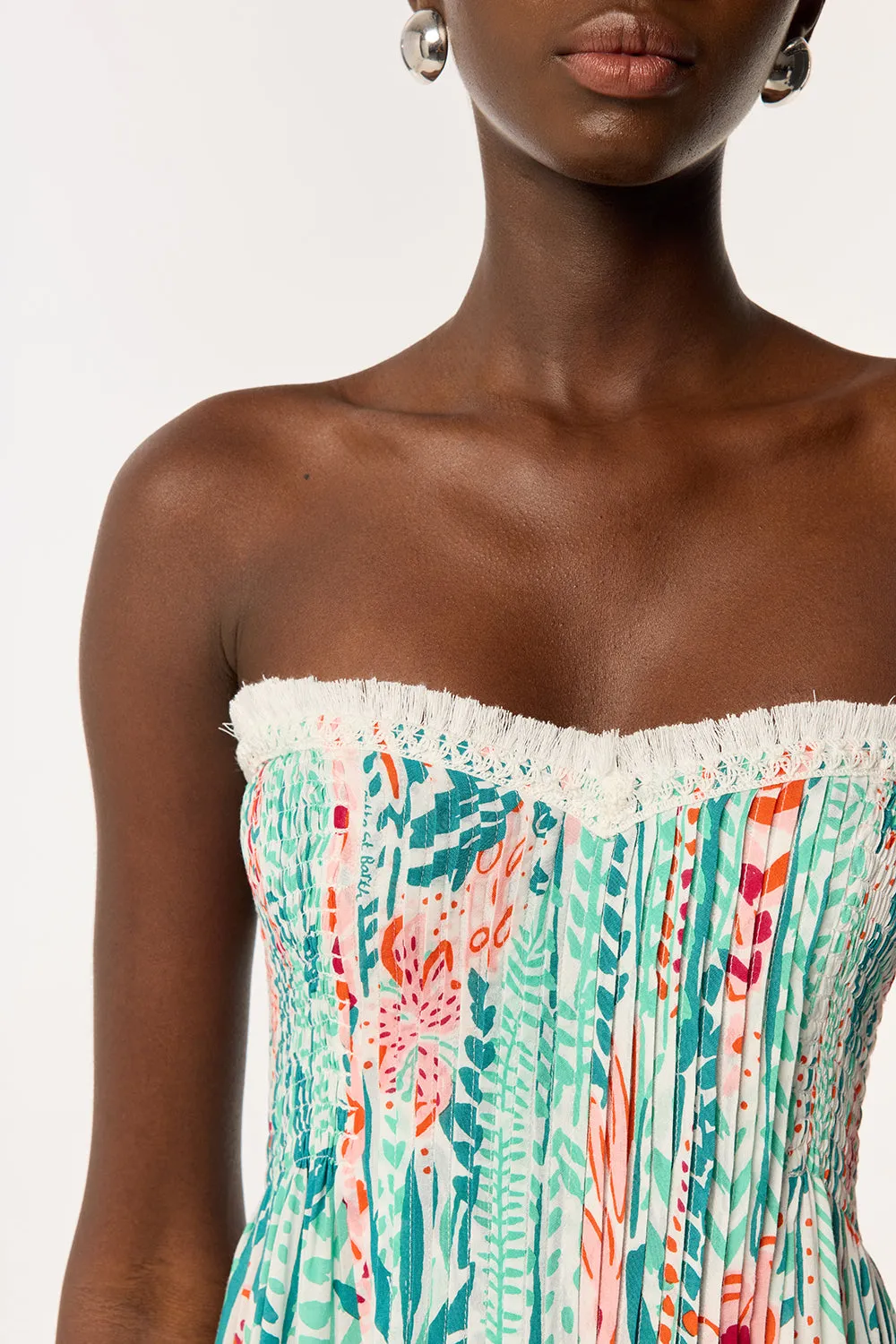 Bandeau Dress Claire - Mint Plum sold by Poupette St Barth product image thumbnail 2