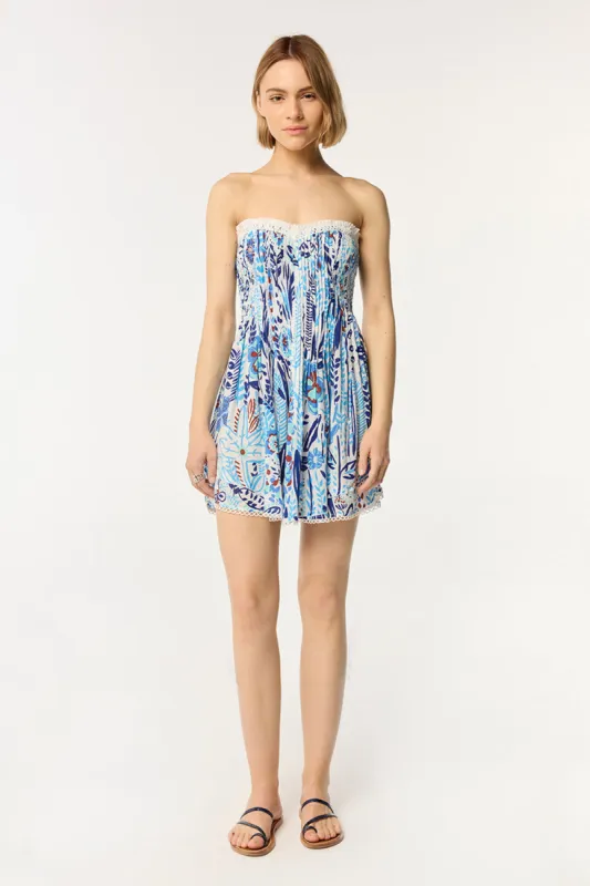 Bandeau Dress Claire - Blue Plum sold by Poupette St Barth
