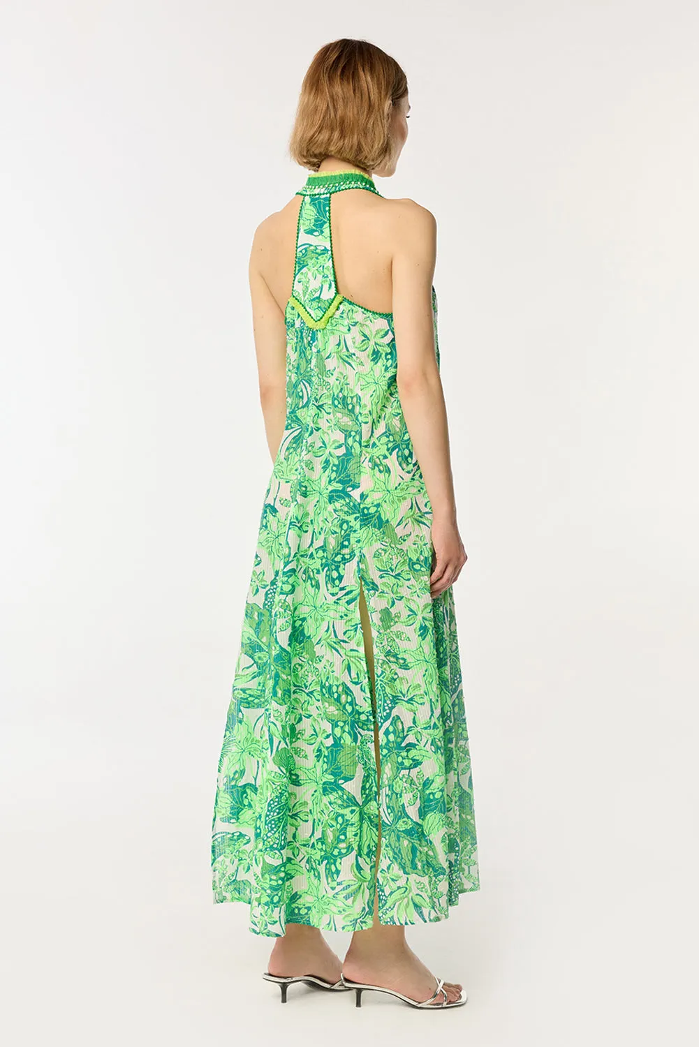 Long Dress Nava - Green Jengel sold by Poupette St Barth product image thumbnail 4