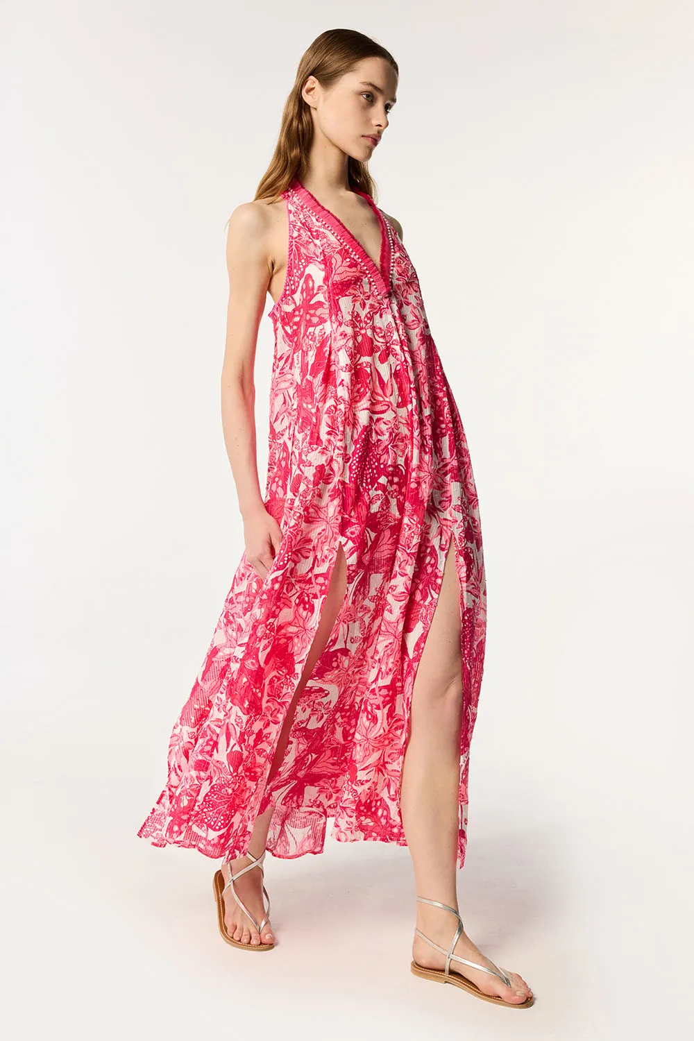 Long Dress Nava - Pink Jengel sold by Poupette St Barth
