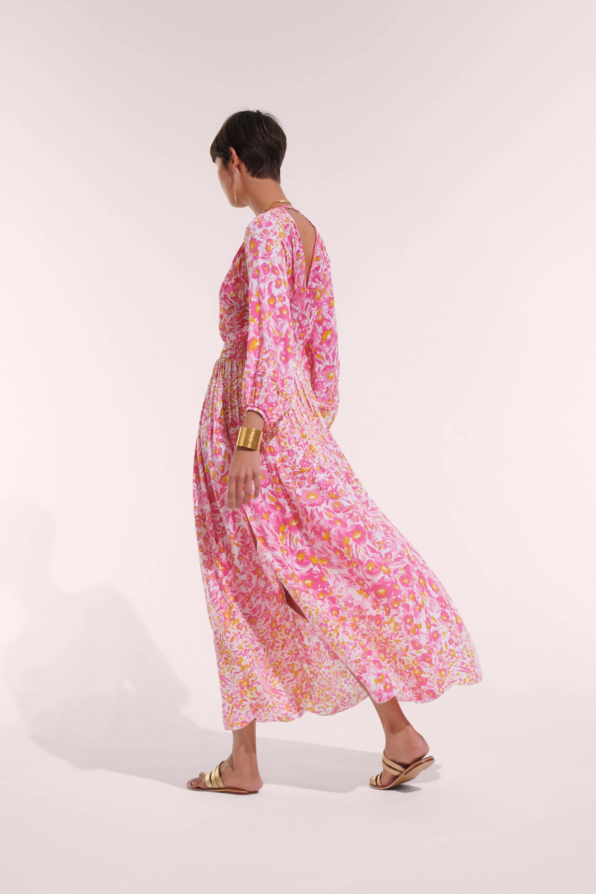 Long Dress Anabelle - Pink Nuances sold by Poupette St Barth product image thumbnail 4