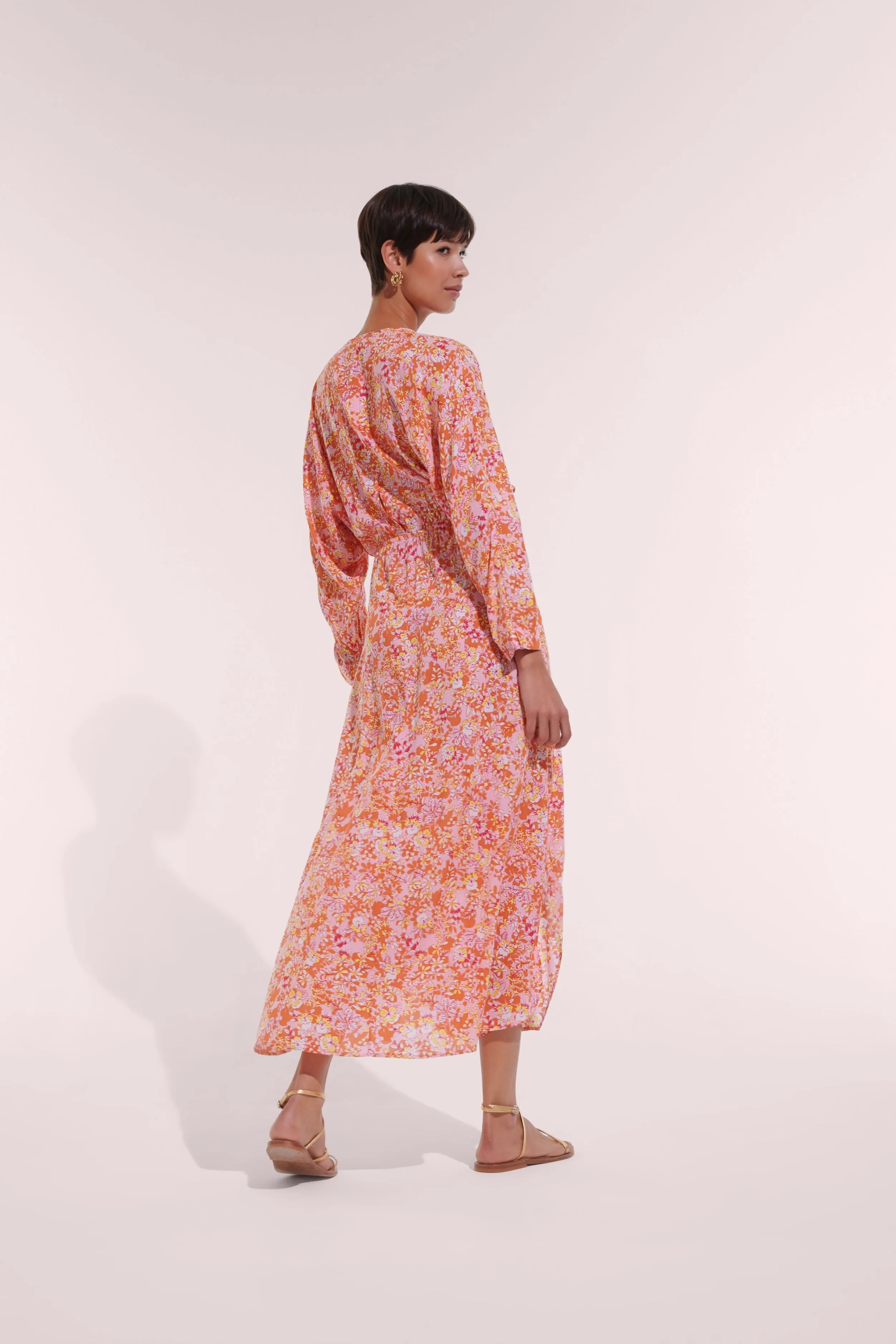 Long Dress Ilona - Pink Sweet Bell sold by Poupette St Barth product image thumbnail 2