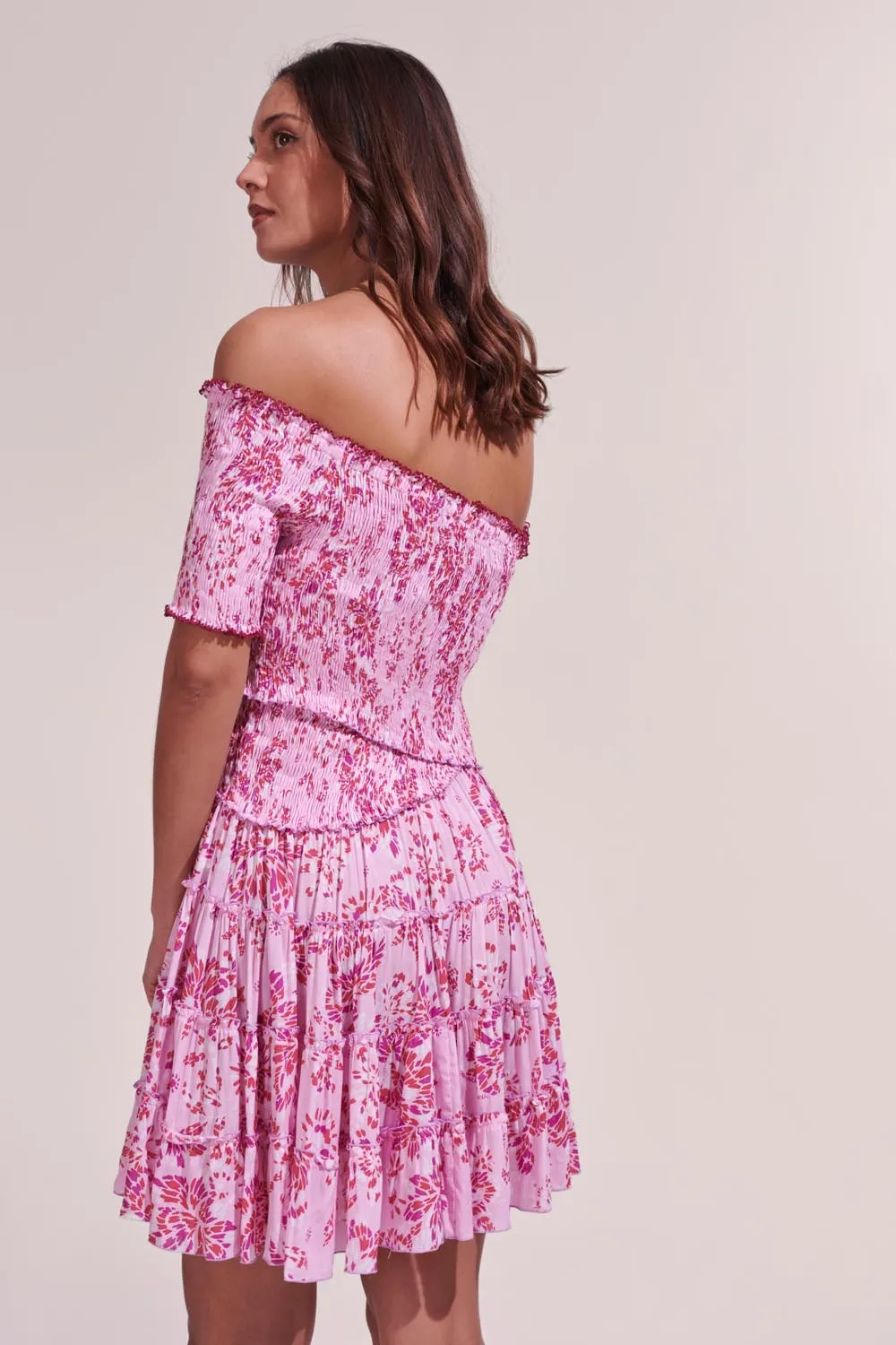 Mini Dress Soledad - Purple Pivoine sold by Poupette St Barth