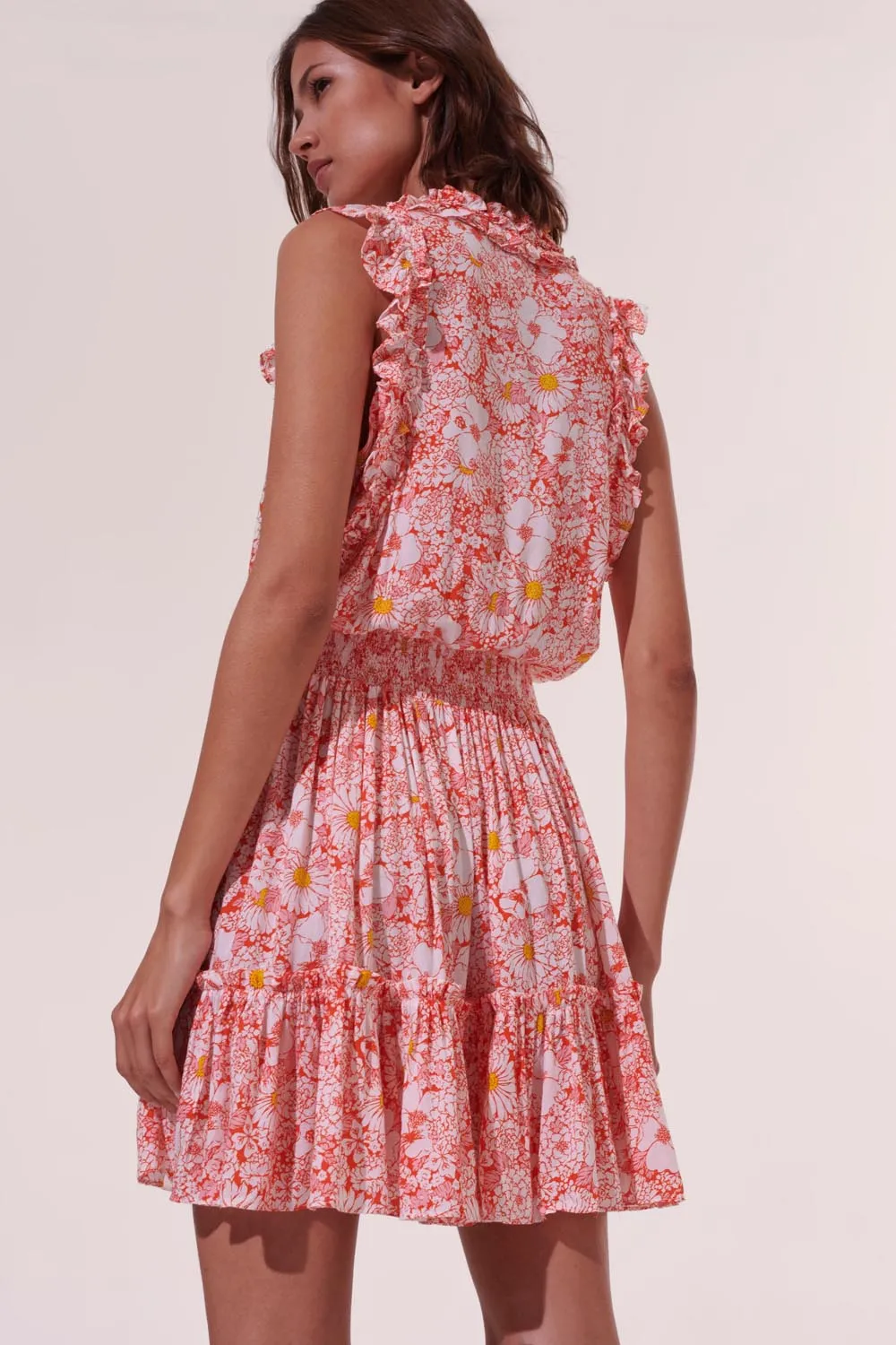 Mini Dress Triny - Orange Mid 70'S Garden sold by Poupette St Barth product image thumbnail 2