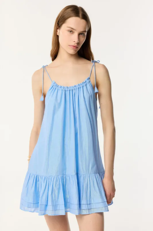 Mini Dress Billie - Light Blue sold by Poupette St Barth