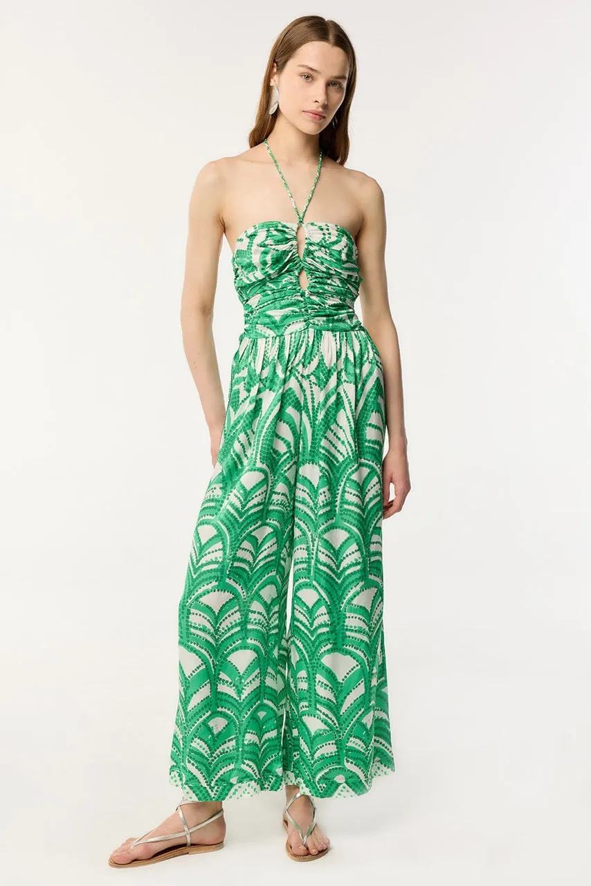 Long Jumpsuit Claudia - Green Himba sold by Poupette St Barth product image thumbnail 2