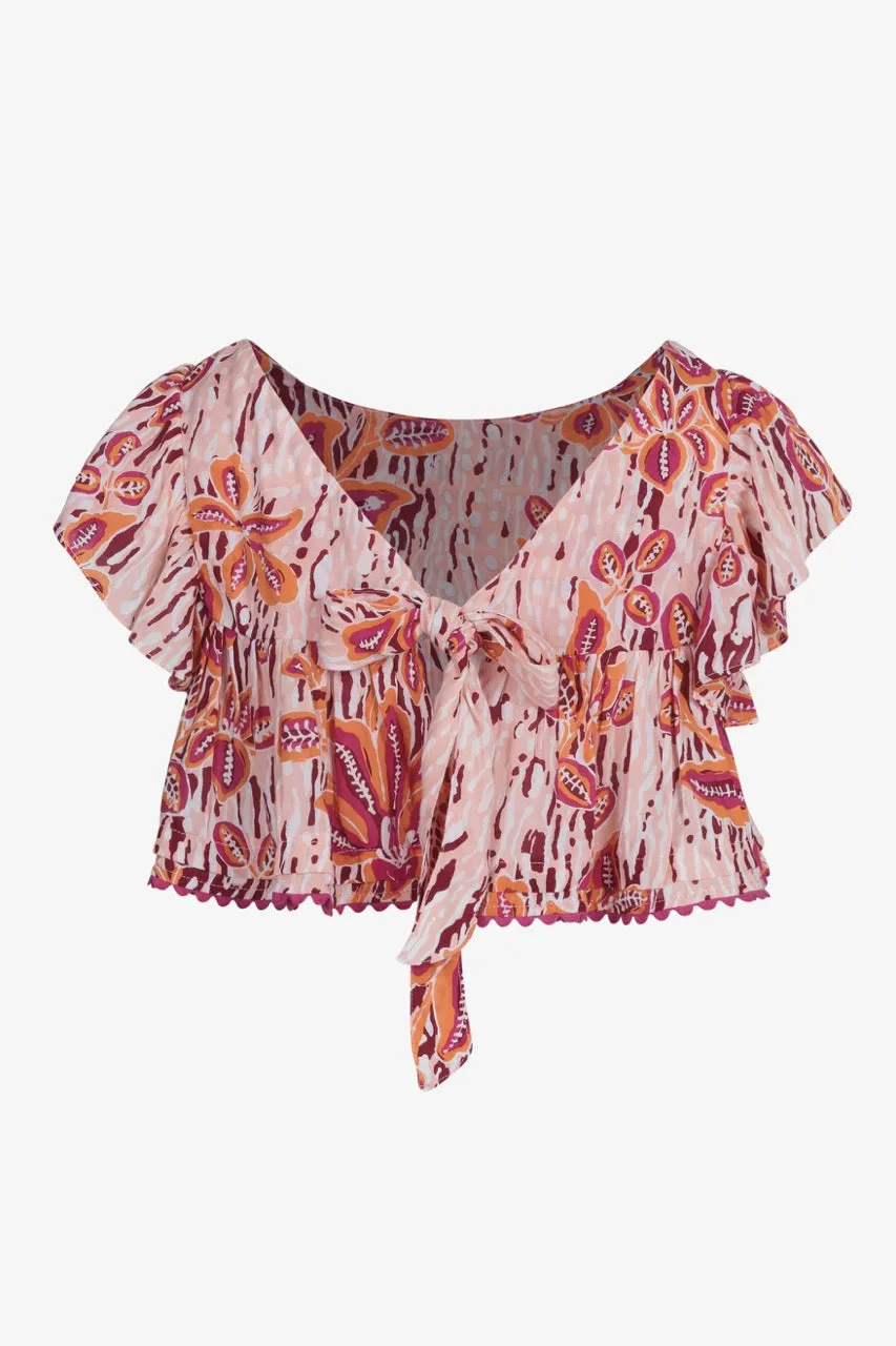 Top Cycas for girls - Pink Exotic Forest sold by Poupette St Barth product image thumbnail 2