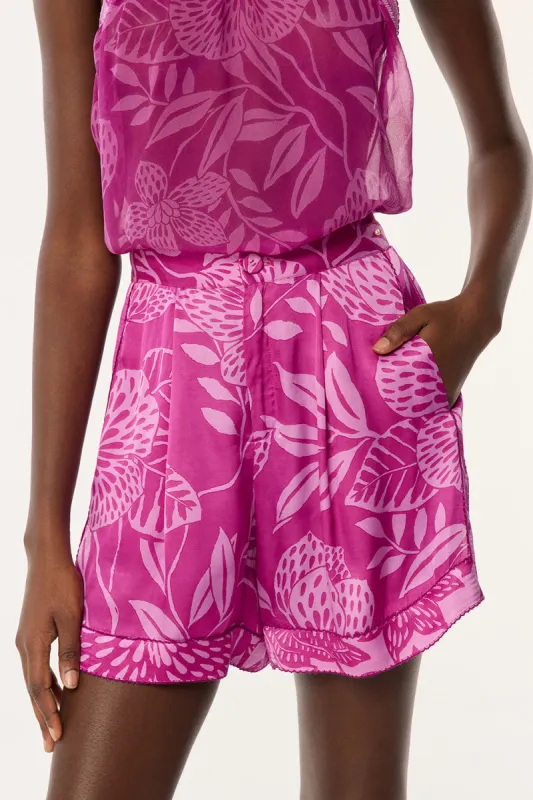 Short Isabelle - Purple Macro Stelis sold by Poupette St Barth