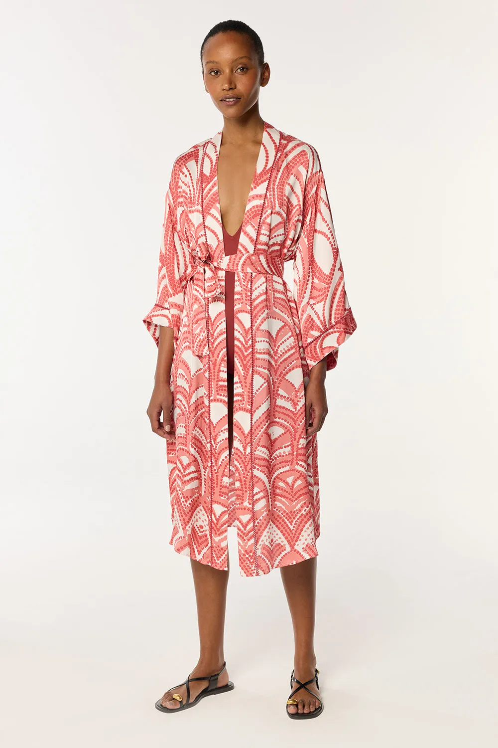 Long Kimono Erica - Pink Himba sold by Poupette St Barth product image thumbnail 4