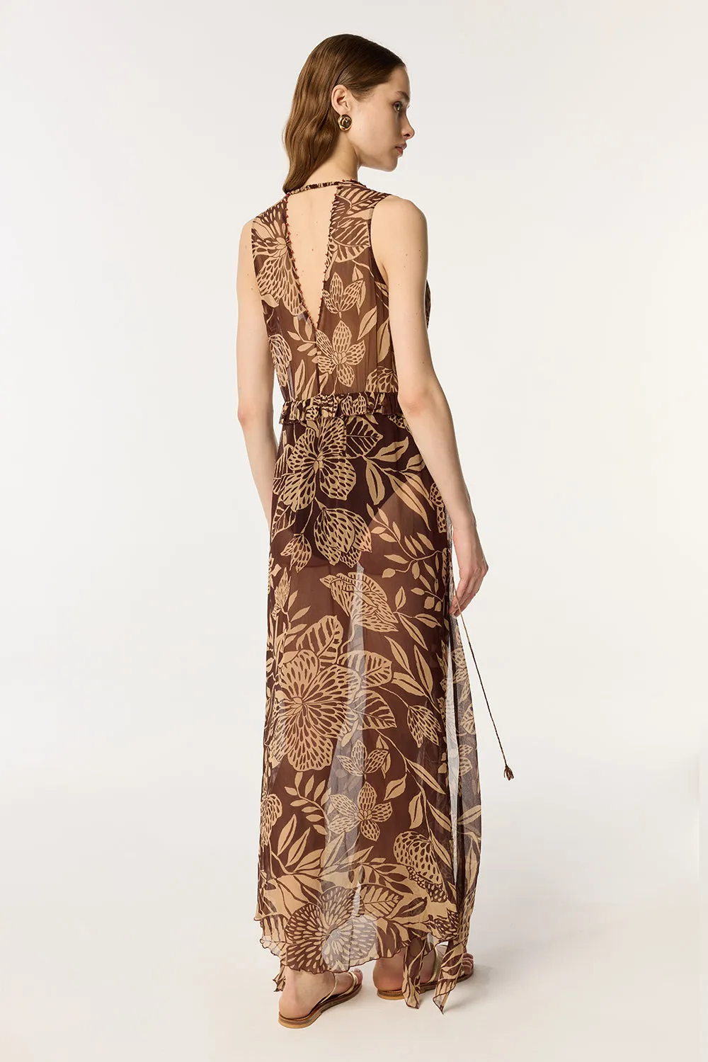 Long Dress Ciao - Choco Macro Stelis sold by Poupette St Barth product image thumbnail 3