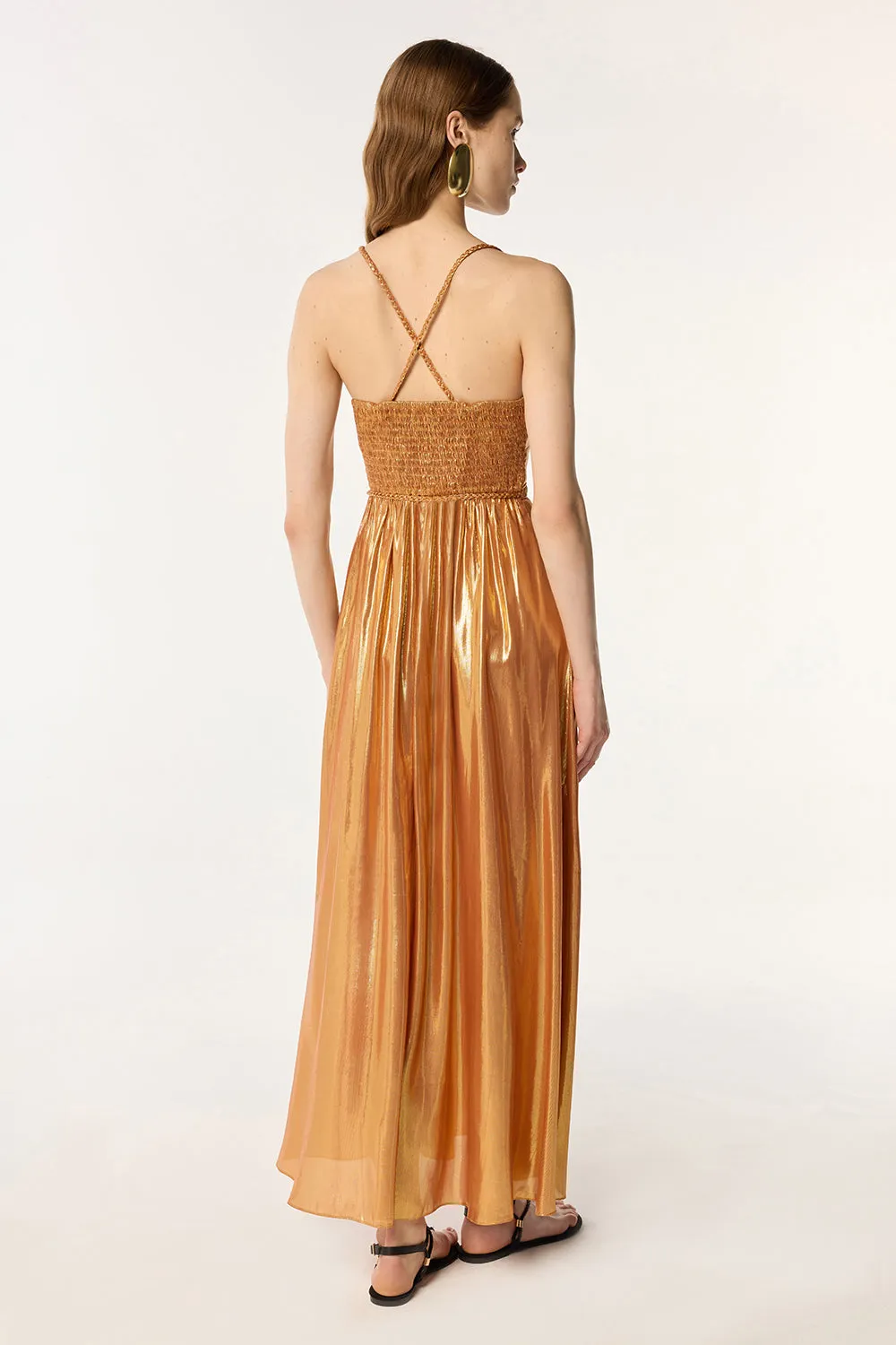Long Dress Cara - Rose Gold sold by Poupette St Barth product image thumbnail 2