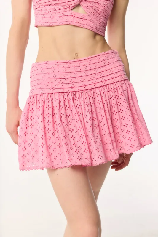 Mini Skirt Colleen - Pink sold by Poupette St Barth