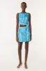 Mini Dress Celeste - Blue Macro Stelis sold by Poupette St Barth
