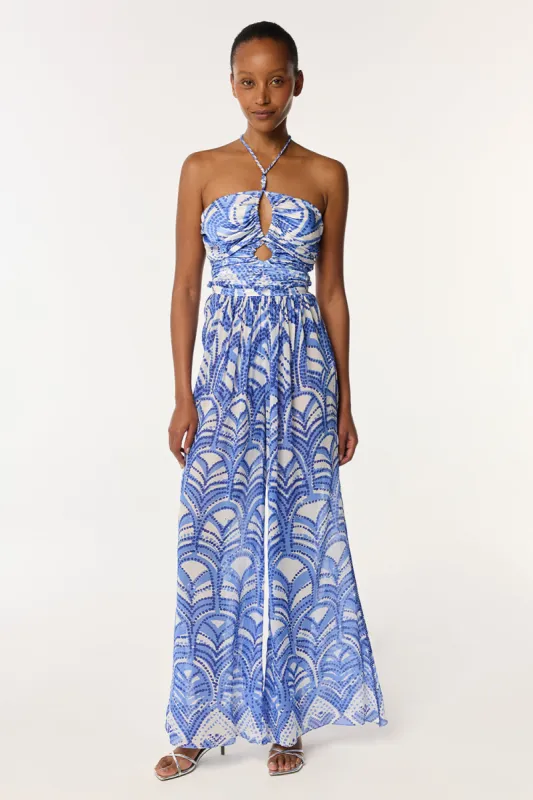 Long Jumpsuit Claudia - Blue Himba sold by Poupette St Barth