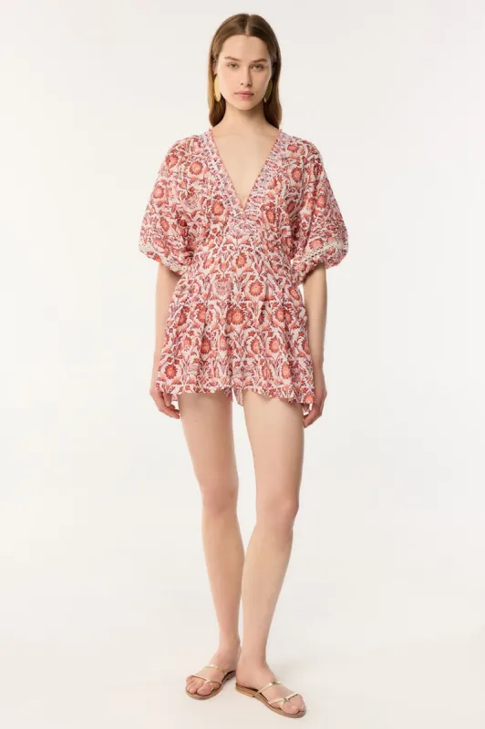 Short Jumpsuit Chantal - Pink Victorian sold by Poupette St Barth