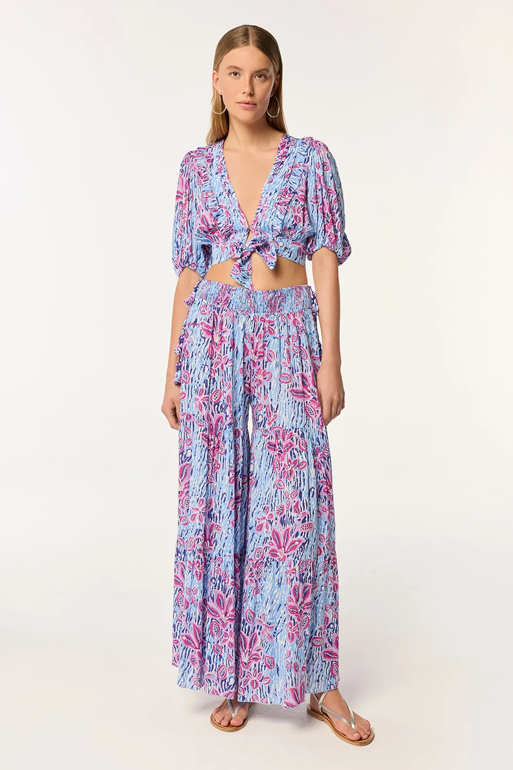 Top Celeste - Blue Exotic Forest sold by Poupette St Barth product image thumbnail 2