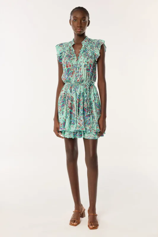 Mini Dress Callie - Mint Exotic Forest sold by Poupette St Barth