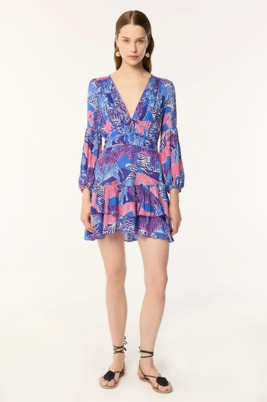 Mini Dress Chiara - Blue Ashanti sold by Poupette St Barth