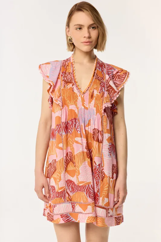 Mini Dress Camelia - Pink Ashanti sold by Poupette St Barth