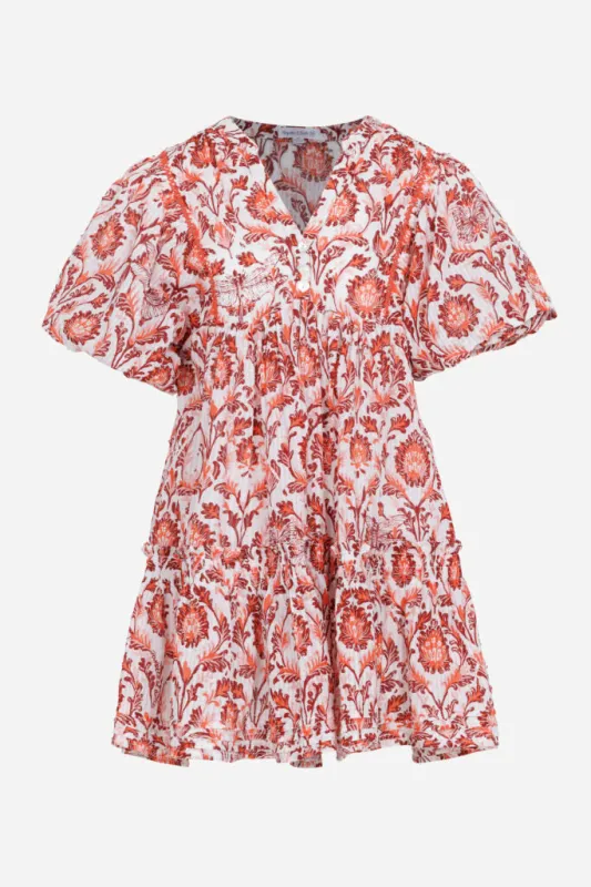 Mini Dress Aria for girls - Pink Victorian sold by Poupette St Barth