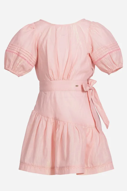 Mini Dress Chantal for girls - Pink sold by Poupette St Barth