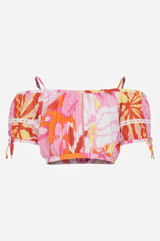 Top Bonny for girls - Pink Macro Lilium sold by Poupette St Barth