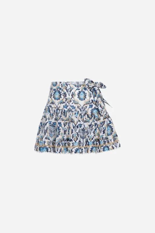 Mini Skirt Chantal for girls - Black Victorian sold by Poupette St Barth