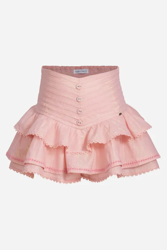 Mini Skirt Alizee for girls - Pink sold by Poupette St Barth