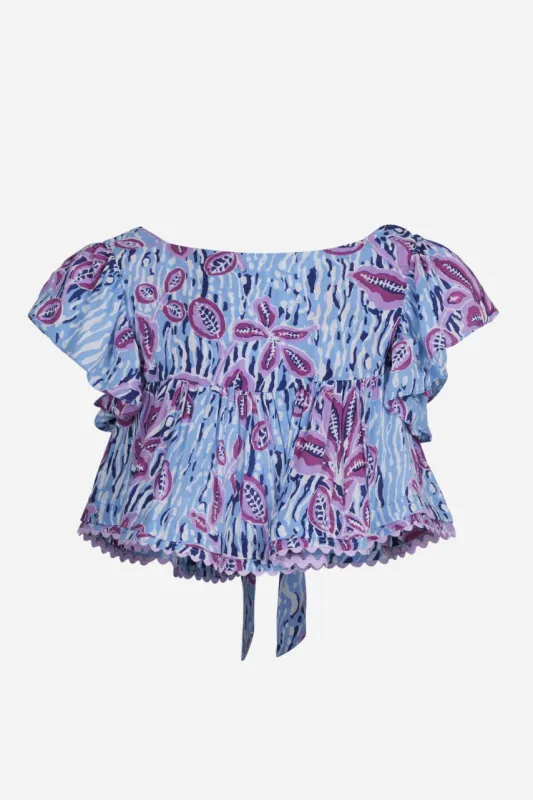 Top Cycas for girls - Blue Exotic Forest sold by Poupette St Barth