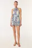 Mini Dress Cassandra - Blue Geo Fish sold by Poupette St Barth