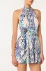 Mini Dress Cassandra - Blue Geo Fish sold by Poupette St Barth