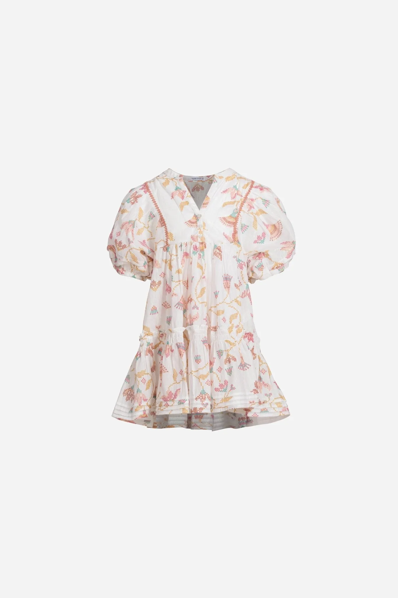 Mini Dress Aria for girls - Pink Ylang Ylang sold by Poupette St Barth