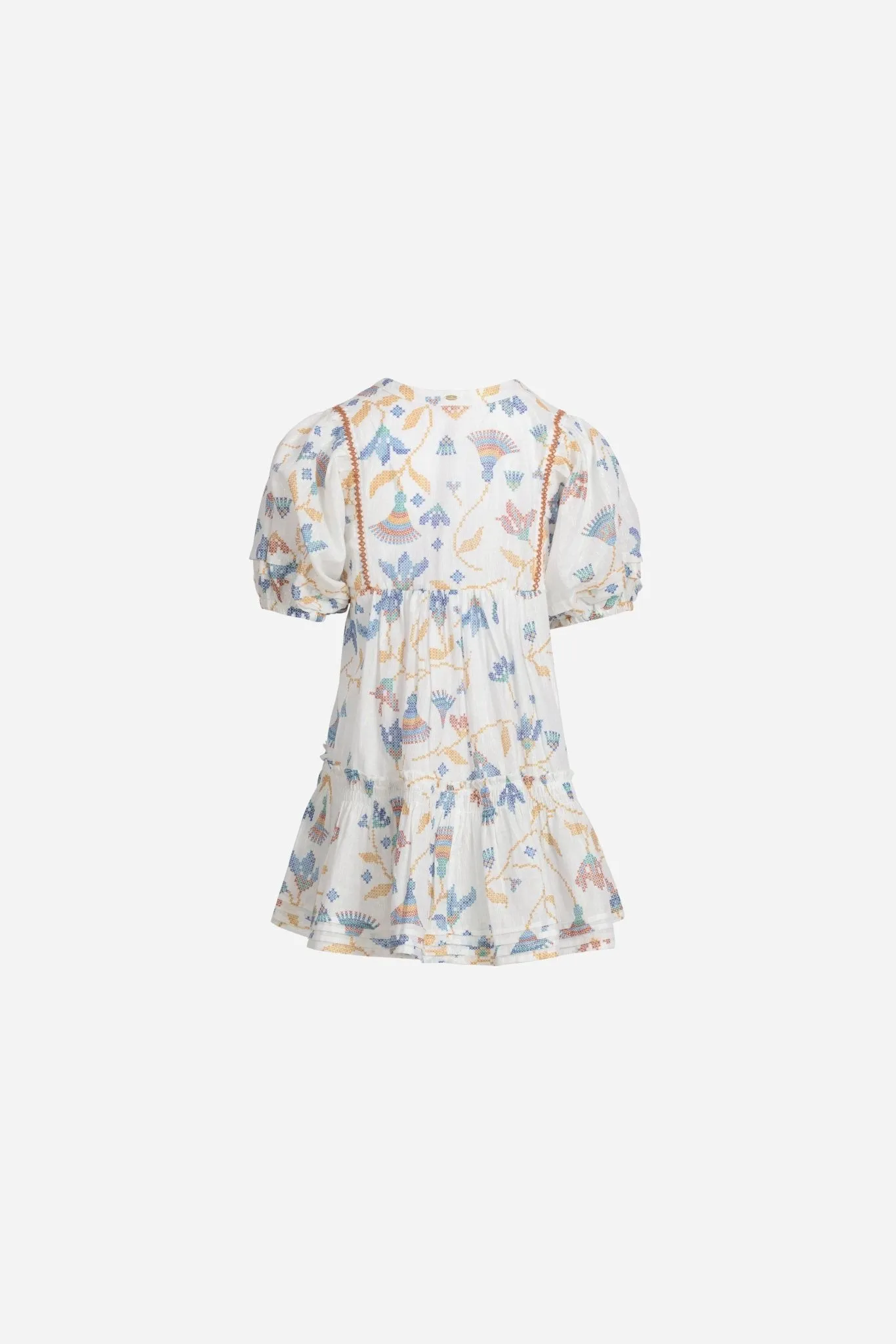 Mini Dress Aria for girls - Blue Ylang Ylang sold by Poupette St Barth product image thumbnail 2