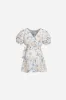 Mini Dress Chantal for girls - Blue Ylang Ylang sold by Poupette St Barth