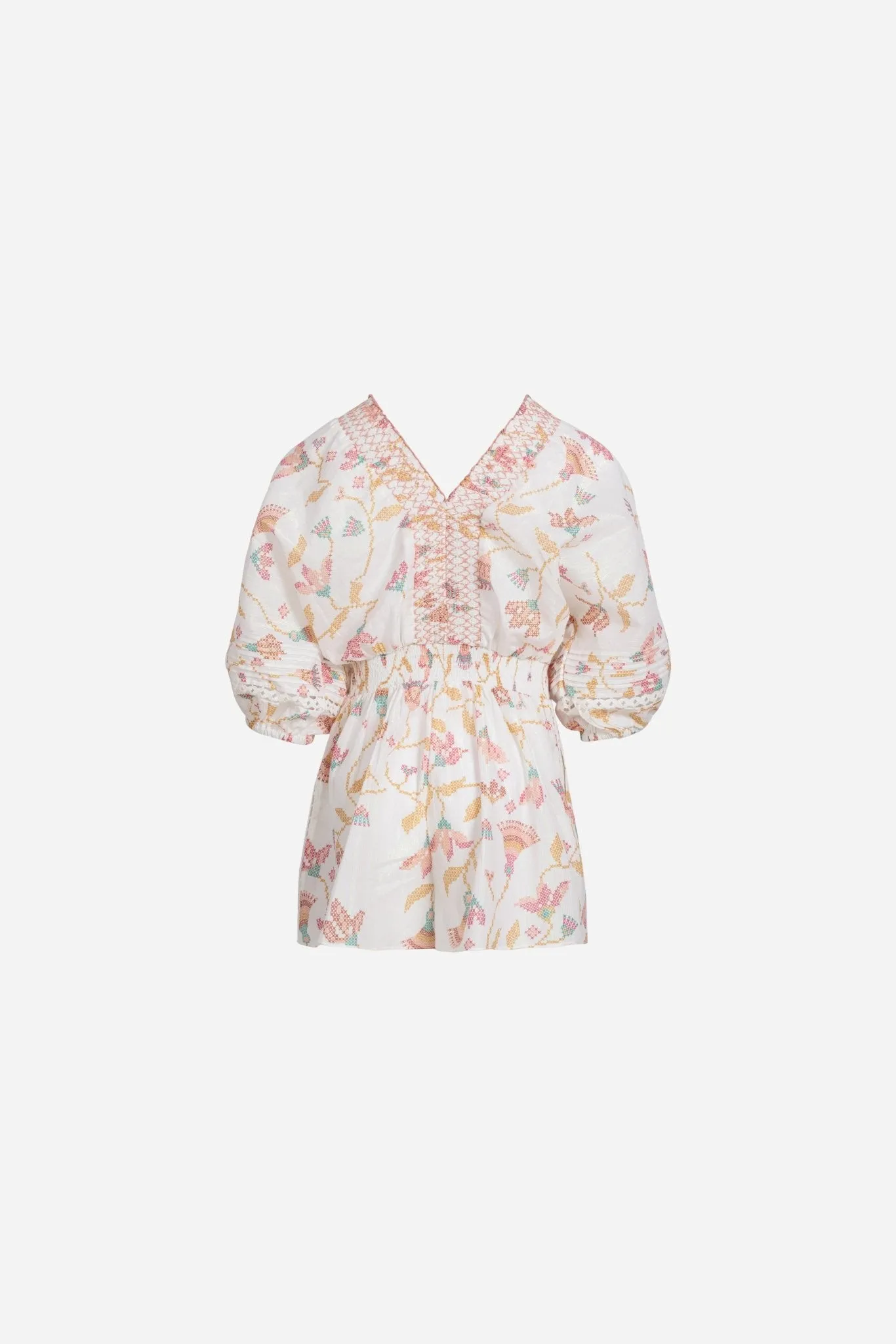 Short Jumpsuit Chantal for girls - Pink Ylang Ylang sold by Poupette St Barth