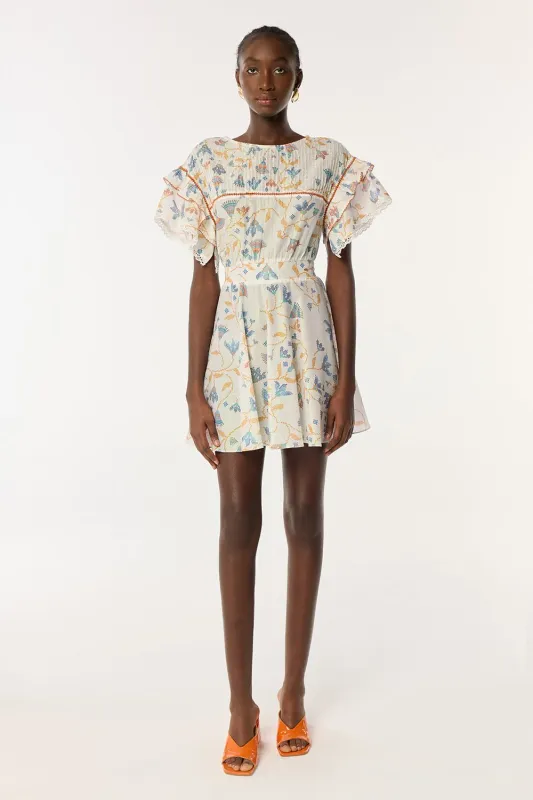 Mini Dress Kora - Blue Ylang Ylang sold by Poupette St Barth