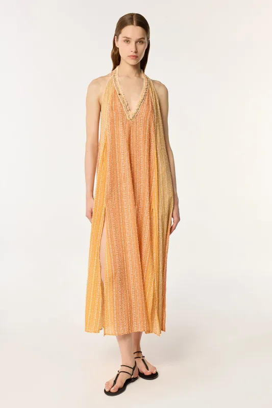 Long Dress Nava - Orange Shona sold by Poupette St Barth